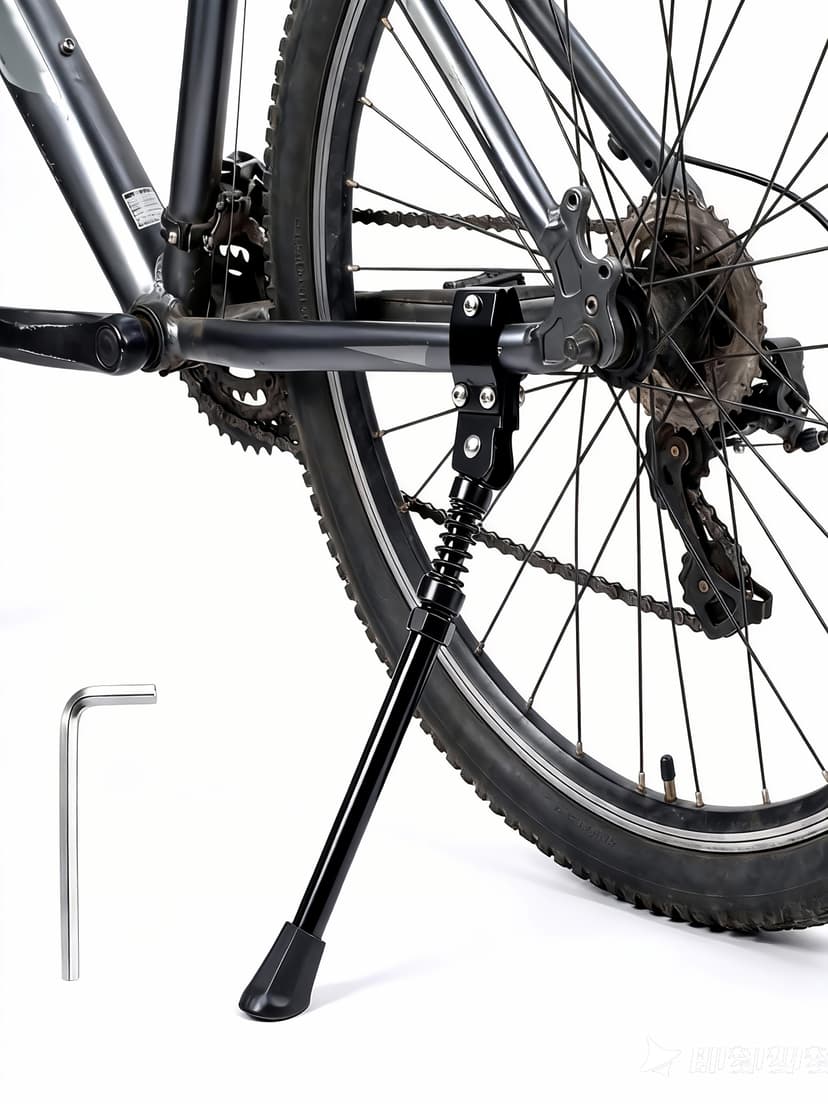 Riding Rush Adjustable Bike Kickstand for Kids Bike 16–26 Inch, Rear Mount Aluminum Bicycle Stand with Wide Anti-Slip Foot, Stable Support for Boys & Girls Mountain, Road & Hybrid Bikes