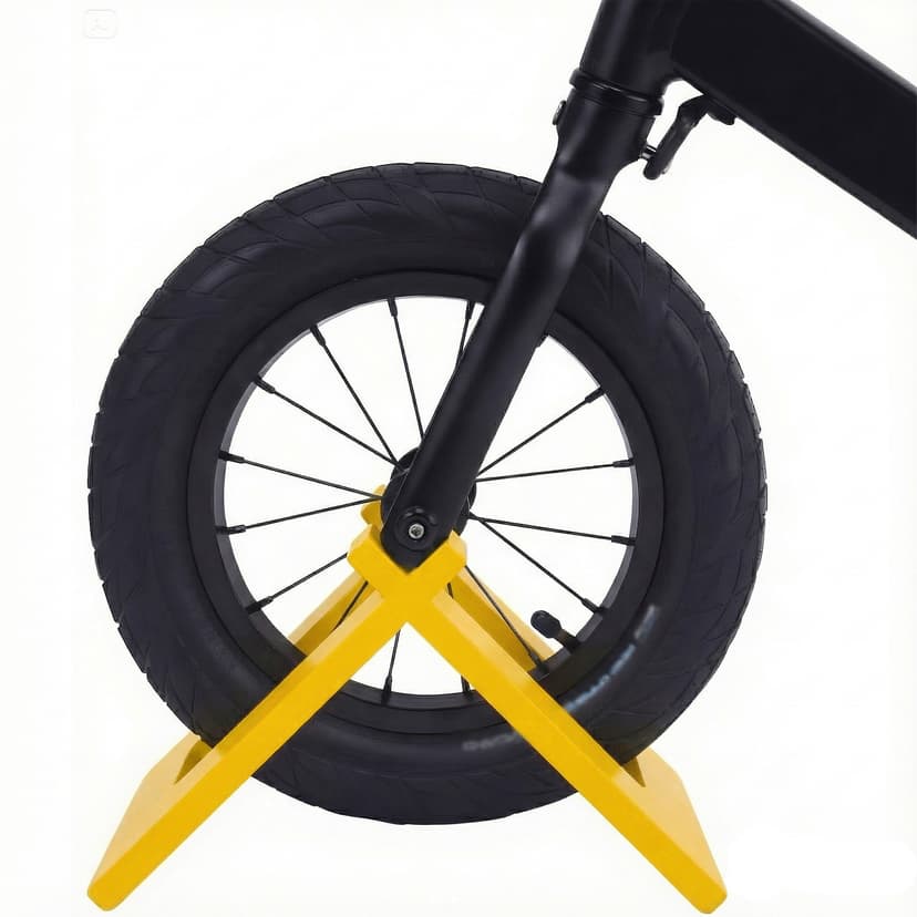 RidingRush Wooden Balance Bike Stand for Kids – Floor Display Rack for Toddler Balance Bikes – Portable Bicycle Holder Stand for Home and Garage Storage (Yellow)