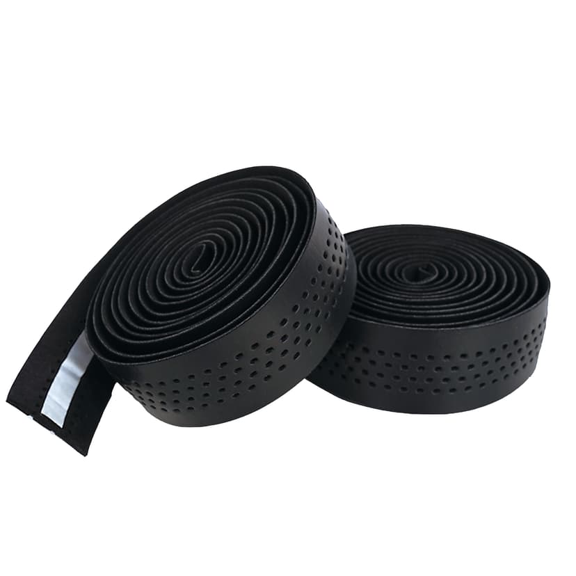 RidingRush Bike Grip Tape Road Bike Perforated PU – Anti-Slip Breathable Bar Tape for Road Bike, Shock Absorbing Bicycle Handlebar Wrap, Black Grip Tape for Cycling Comfort