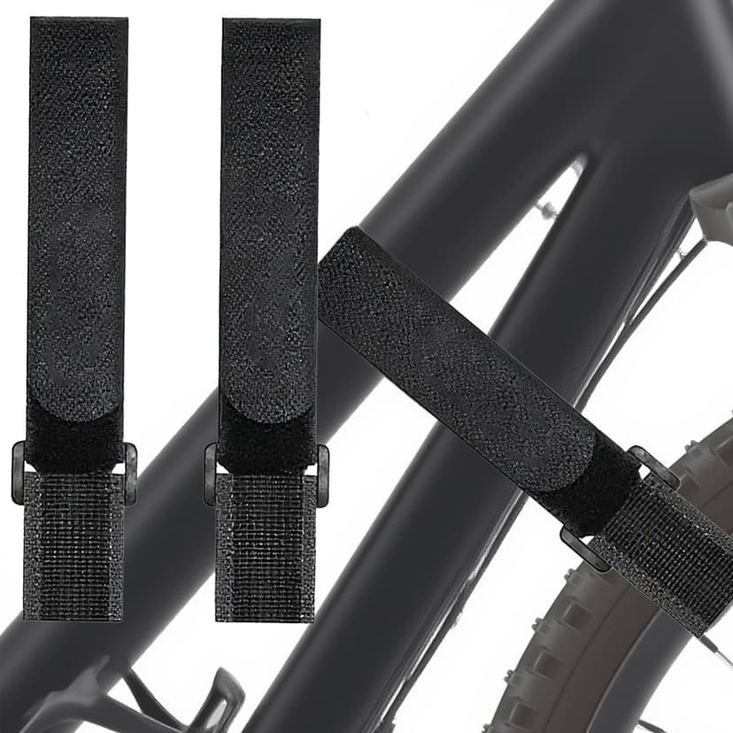 RidingRush Bike Rack Wheel Straps 2-Pack, Secure Adjustable Bicycle Tie Down Straps for Stable & Wobble-Free Bike Transport on Car Racks