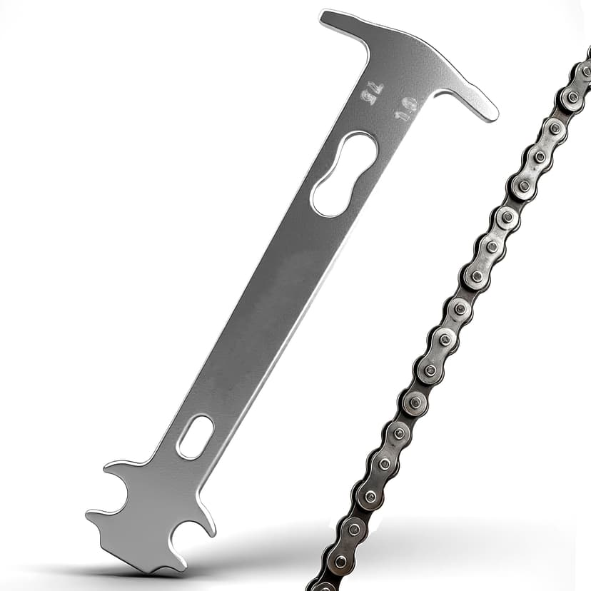 RidingRush Bike Chain Checker Tool – Stainless Steel Chain Wear Indicator Gauge for 1–12 Speed MTB & Road Bikes, Accurate 0.75% & 1.0% Measurement, Extend Drivetrain Life