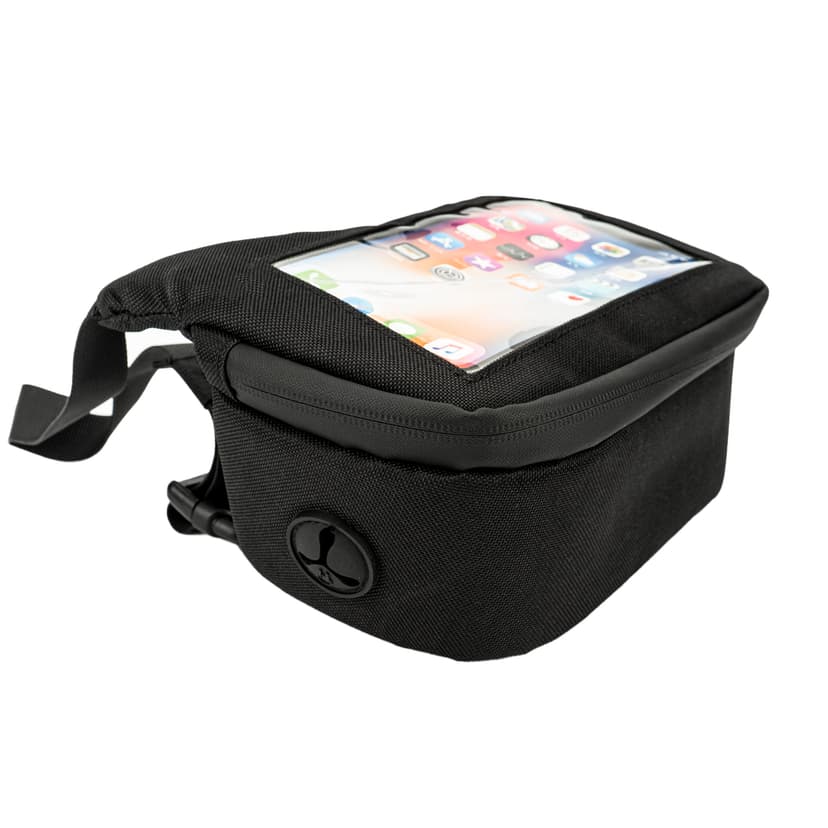 RidingRush Bike Handlebar Bag with Phone Holder – Waterproof Bicycle Handlebar Bag Front Frame Pouch with Touchscreen for Smartphones up to 7 Inches, Cycling Storage Bag for Road & Mountain Bikes