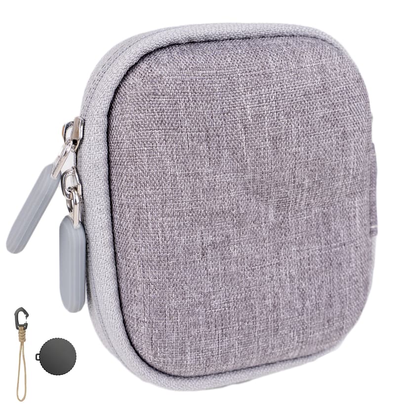 RidingRush Protective Hard Case for DJI Osmo Nano Camera, Portable Carrying Storage Case with Soft Interior, Zipper Closure and Carabiner, Grey