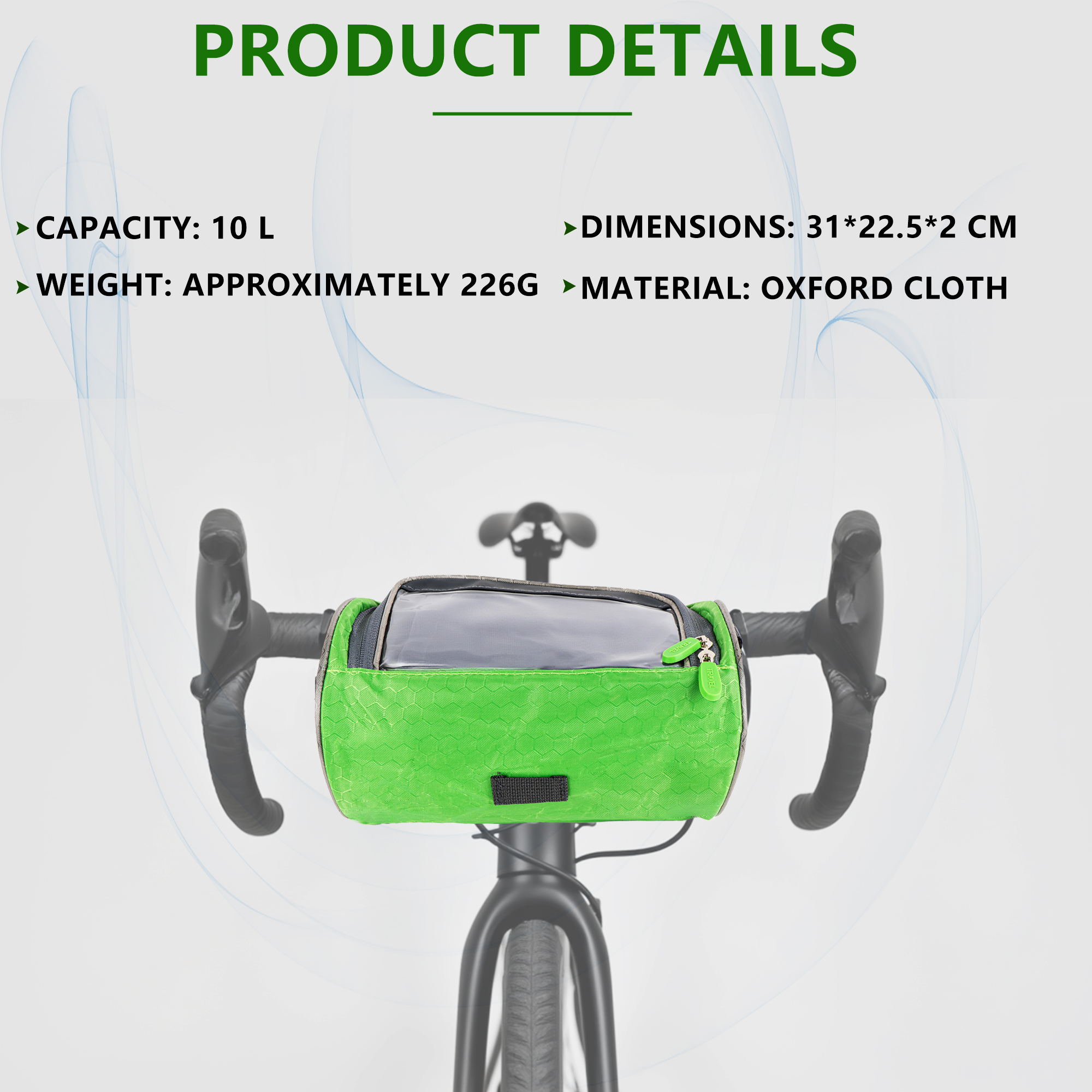 RidingRush Bike Handlebar Bag – Waterproof Bicycle Front Frame Bag with Sensitive TPU Touch Screen, Phone Holder Cycling Storage Pouch for Road, Mountain, and Electric Bikes - Image 3