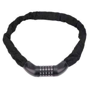 RidingRush Bike Lock Combination – Heavy Duty 5-Digit Resettable Chain Lock, Anti-Theft Security Cable for Bicycle, E-Bike, Scooter, Weatherproof & Easy to Use