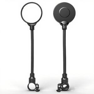 RidingRush Bike Mirror Handlebar Mount – Adjustable Wide-Angle Rear View Mirror, Tool-Free Clamp for 22–32 mm Handlebars Suitable for bicycles, electric bicycles, motorcycles, scooters, etc.