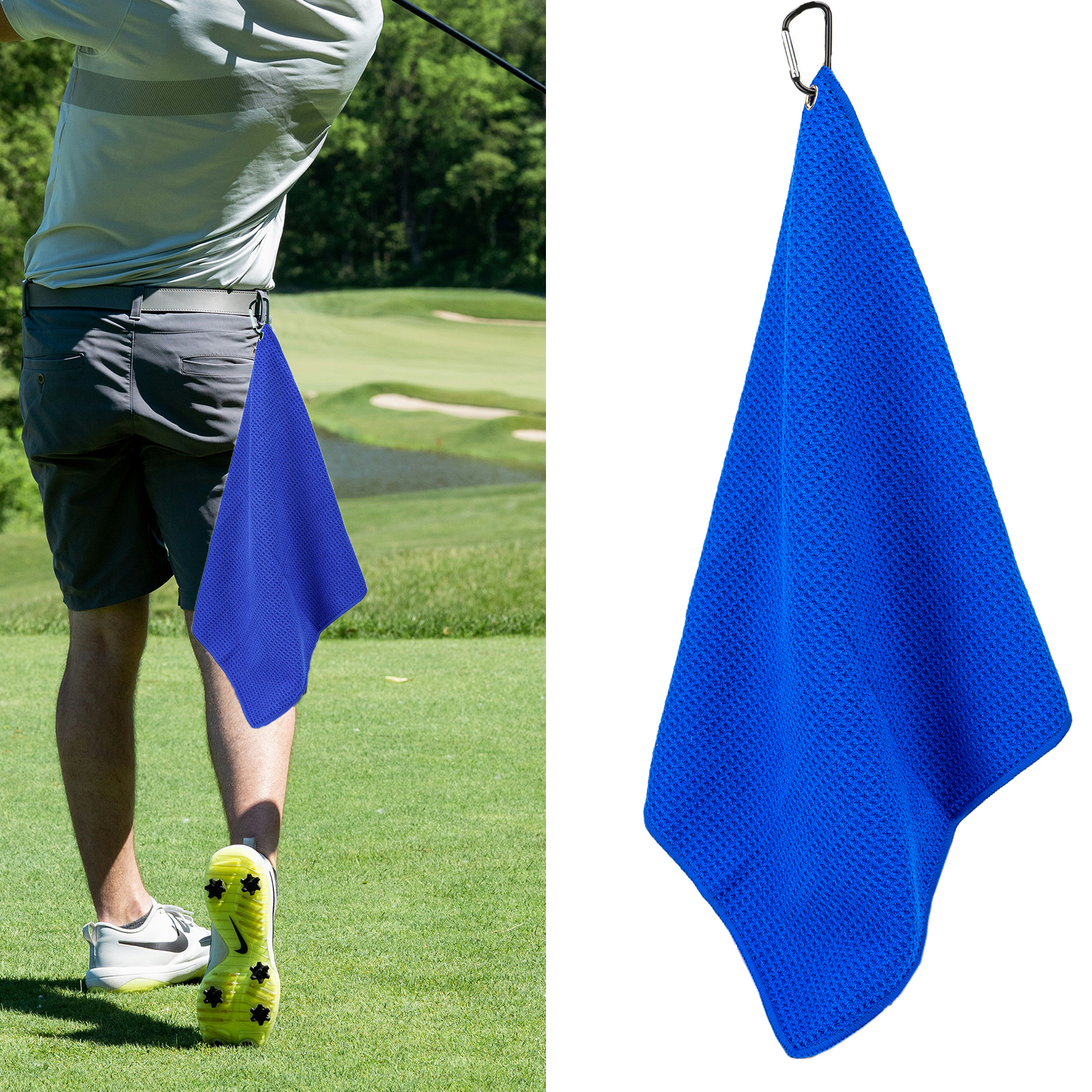 RidingRush Golf Towels for Golf Bags for Men – Microfiber Golf Towel with Carabiner Clip for Clubs, Balls & Hands, Super Absorbent & Quick Dry Golf Accessories - Image 6