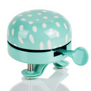 RidingRush Kids Bike Bell, Lucky Green Polka Dot Retro Bicycle Bell, Loud Vintage Handlebar Ring Bell for Toddlers, Boys & Girls Bikes or Scooters