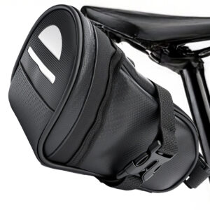RidingRush Bike Seat Bag– Waterproof Bicycle Saddle Bag with Reflective Strip, Compact Under Seat Bike Pouch for Road & Mountain Bikes