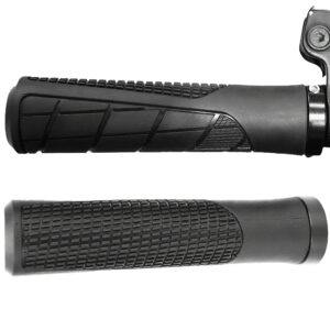 RidingRush Handle Bar Grips for Bicycles – Non-Slip Rubber Bike Grips for Mountain, BMX, Cruiser & Kids Bikes – Comfortable Anti-Sweat Bicycle Handle Grips for Beginner Riders – Black