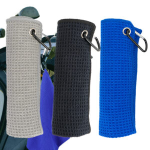 RidingRush Golf Towels for Golf Bags for Men – Microfiber Golf Towel with Carabiner Clip for Clubs, Balls & Hands, Super Absorbent & Quick Dry Golf Accessories