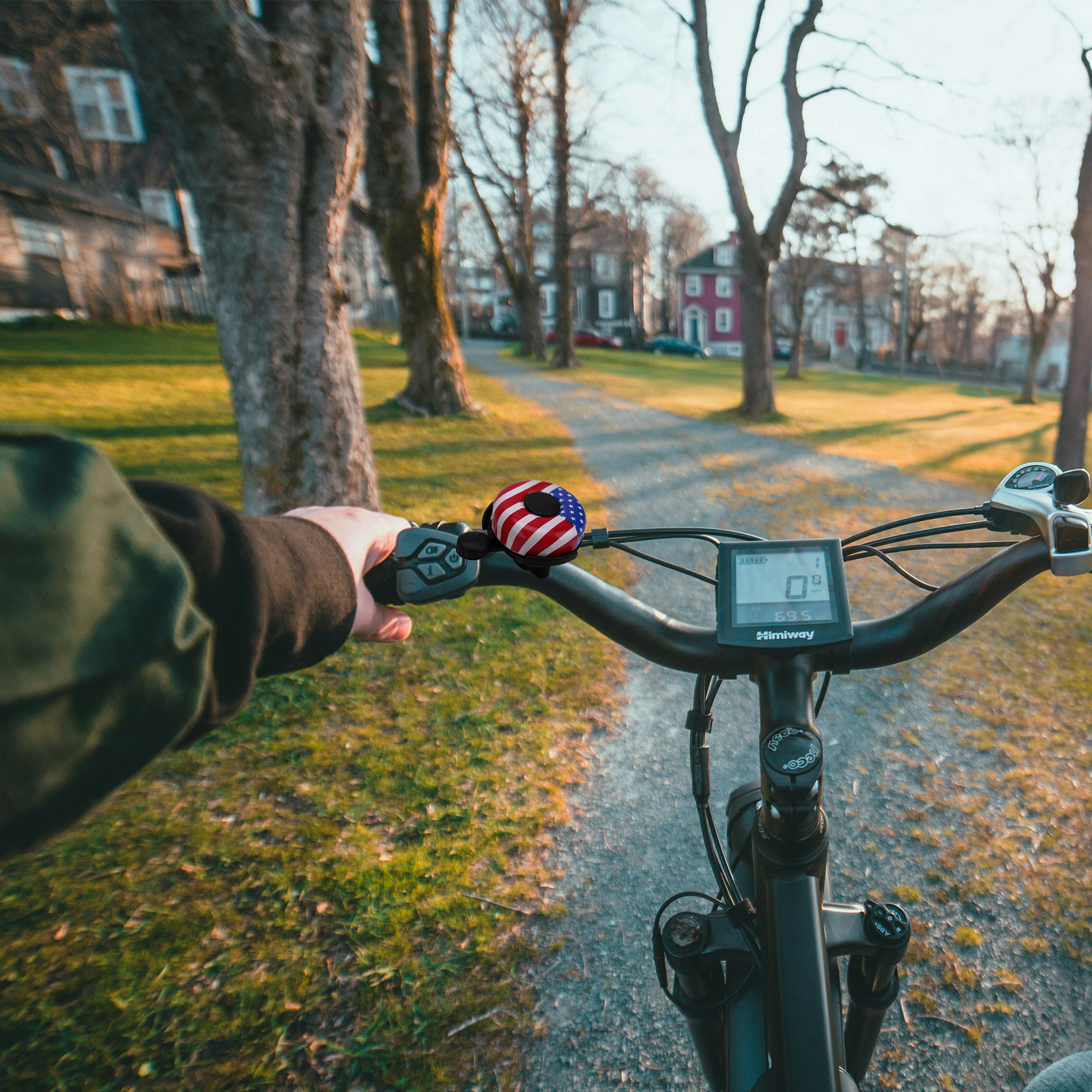 RidingRush Kids Bike Bell – Loud Clear Sound Bicycle Bell for Boys and Girls, American Flag Design, Easy Handlebar Mount for Toddler, BMX, and Cruiser Bikes - Image 3