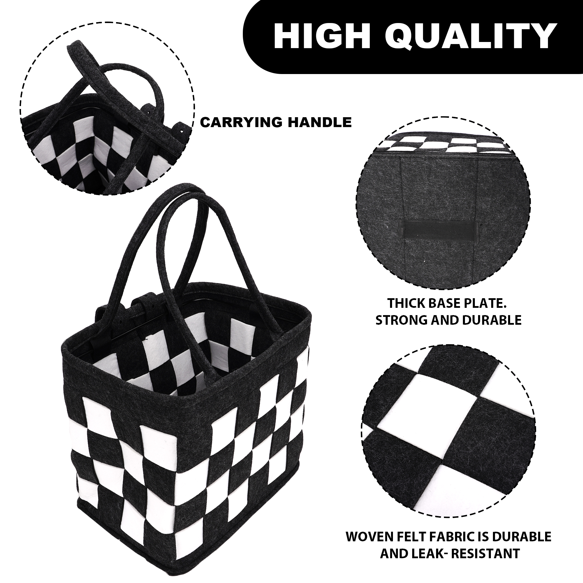 RidingRush Bike Basket Front for Bike, Woven Felt Bicycle Handlebar Basket for Adults, Detachable Storage Basket for Commuting, Shopping, Picnic, Daily Riding Accessories - Image 6