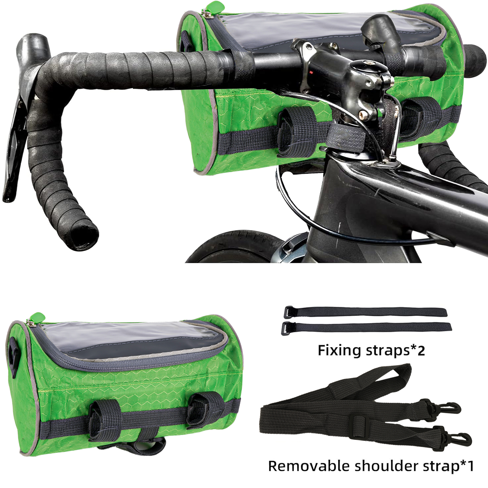 RidingRush Bike Handlebar Bag – Waterproof Bicycle Front Frame Bag with Sensitive TPU Touch Screen, Phone Holder Cycling Storage Pouch for Road, Mountain, and Electric Bikes - Image 4