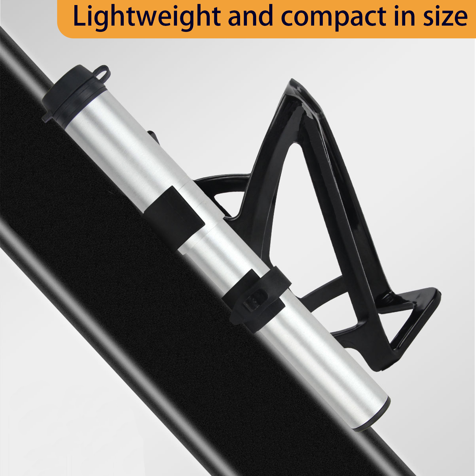 RidingRush Bicycle Hand Pump – Portable Mini Bike Pump, Lightweight and Durable Aluminum Alloy, Presta & Schrader Valve Compatible, Perfect for Road Bikes, Mountain Bikes, and E-Bikes, Easy to Carry - Image 3