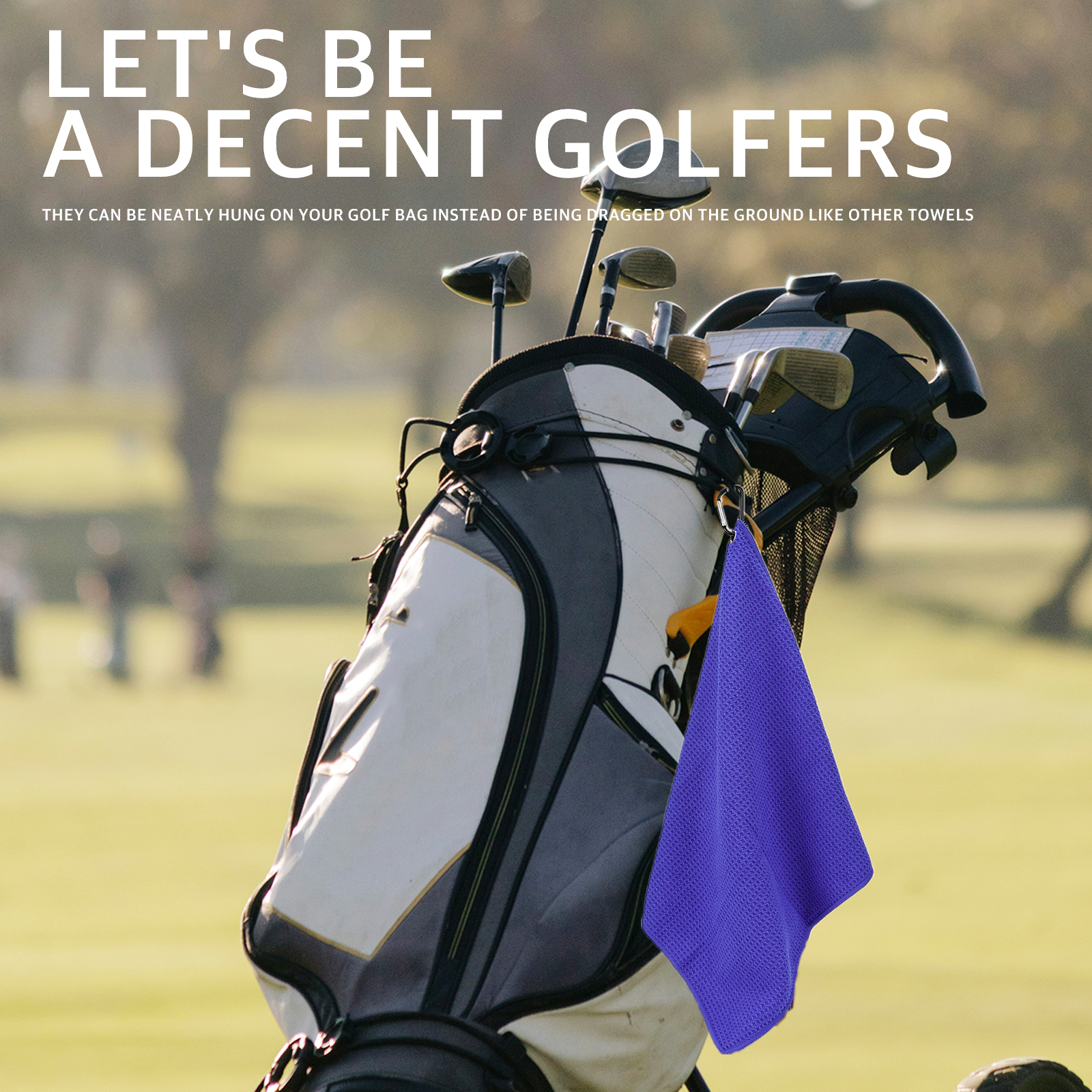 RidingRush Golf Towels for Golf Bags for Men – Microfiber Golf Towel with Carabiner Clip for Clubs, Balls & Hands, Super Absorbent & Quick Dry Golf Accessories - Image 5