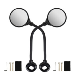 RidingRush RidingRush Bike Mirror Handlebar Mount – Adjustable Wide-Angle Rear View Mirror, Tool-Free Clamp for 22–32 mm Handlebars Suitable for bicycles, electric bicycles, motorcycles, scooters, etc