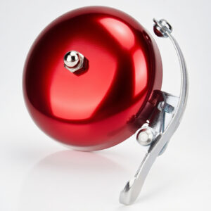 RidingRush Bike Bell for Adults – Loud and Clear Sound, Classic Metal Design, Easy to Install, Suitable for bicycles with darker colors, Mountain Bikes, Road Bikes, and Scooters ( Red )