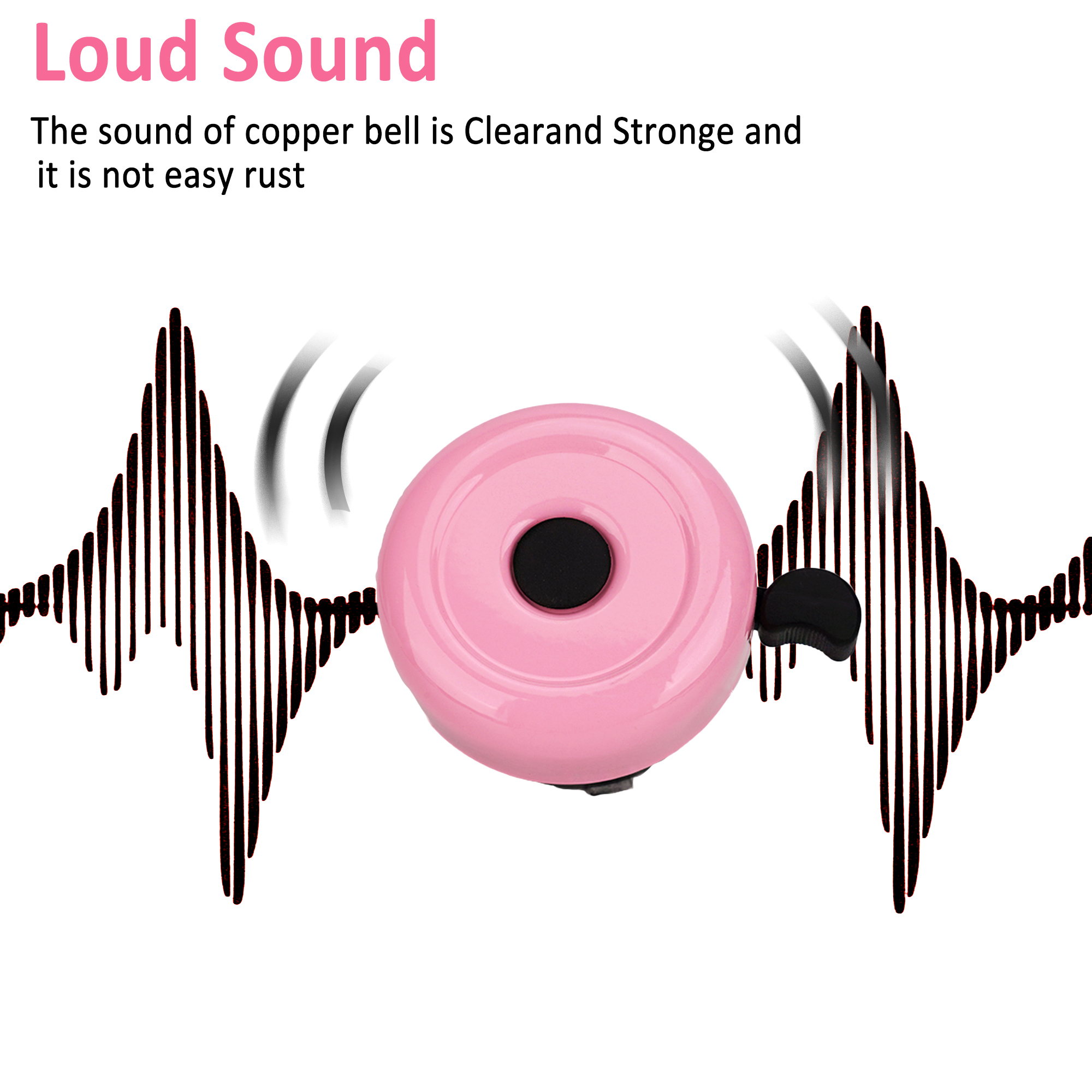 RidingRush Pink Bike Bell for Kids – Cute Bicycle Bell for Boys & Girls, Easy-to-Install Handlebar Bell for Kids' Bikes & Scooters, Loud Ring Sound, Pink - Image 5