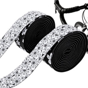 RidingRush Anti-Slip PU+EVA Bar Tape, Bike Grip Tape for Road Bike, 3mm Thick Bicycle Grip Wrap, Breathable Bike Handlebar Tape for Gravel or Racing