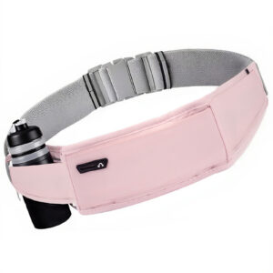 RidingRush Running Belt for Phone – Adjustable Running Waist Pack with 3 Pockets Fits Up to 7.2 Inch Phones, Slim Running Fanny Pack for Men & Women Jogging Hiking Fitness (Pink)